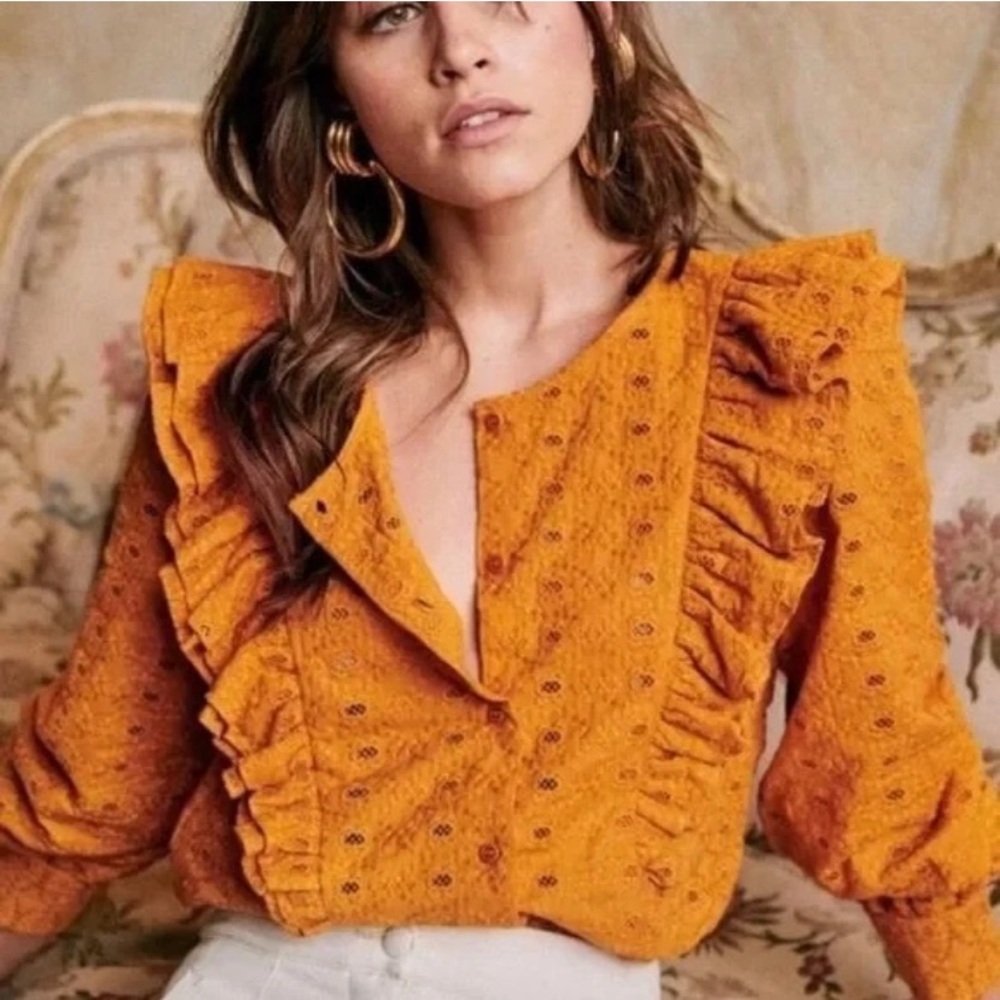 Sezane Blouse size 40 (about a US Size 8)